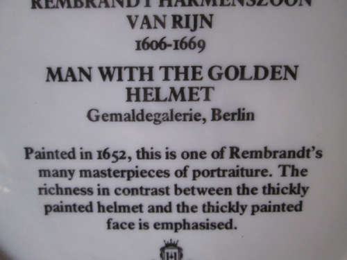 Heritage Collection Plate 'Man with the Golden Helmet'
