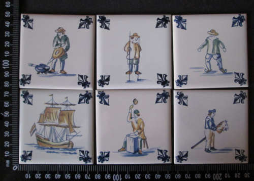 6 Small Dutch Tiles