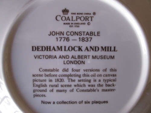 Coalport John Constable 'Dedham Lock and Mill'