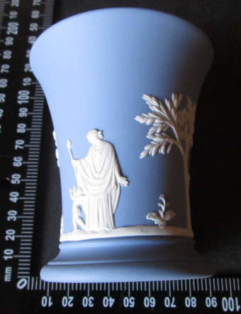 Wedgwood Blue Jasperware Trumpet Vase
