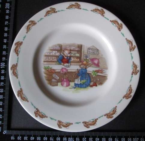 Royal Doulton Bunnykins Plate 'Mr Piggly's Store'