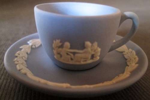 Wedgwood Blue Jasperware Miniature Duo