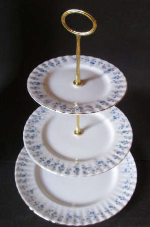 Royal Albert 3 Tier Cake Plate 'Memory Lane'