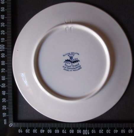 Blauw Delfts Royal Distel Plate 'De Pleisteraar'