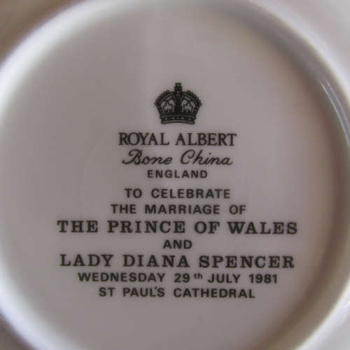 Royal Albert Dishes Marriage of Prince of Wales and Lady Diana Spencer