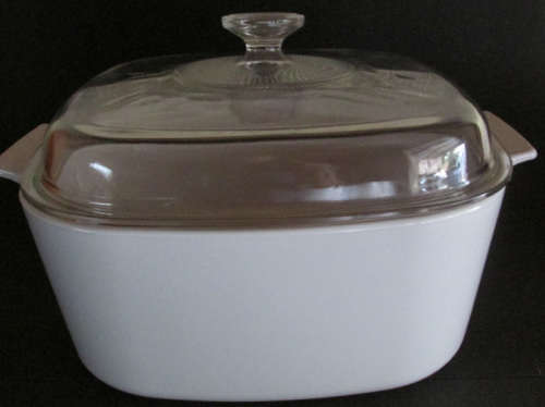 Corning Ware Frost White Dutch Oven Casserole Dish with Lid A-5-B 5 Liter