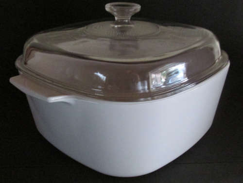 Corning Ware Frost White Dutch Oven Casserole Dish with Lid A-5-B 5 Liter