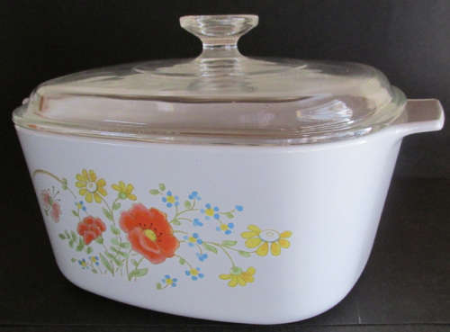 Corning Ware Wildflower Dutch Oven Casserole with Lid A-3-B 3 Quart