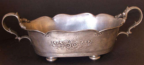 Beautiful Pewter Bowl with handles made in Dusseldorf