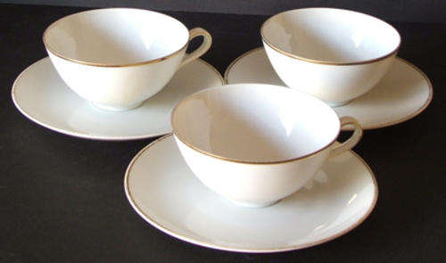 3 Bavarian (Germany) tea cups with saucers