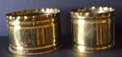 2 Brass Planters