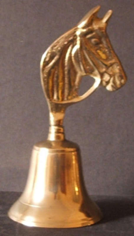 Brass Bell with Horse Head as Handle