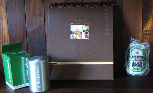 2 Heineken Bottle Opener Round and Amarula Recipe book (Collectible)
