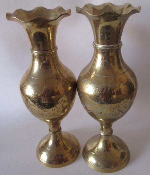 2 Brass Vases
