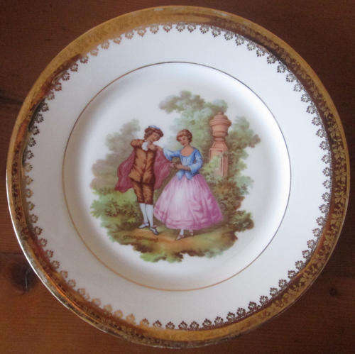 Limoges Fragonard Wall Plate (Width 191mm)