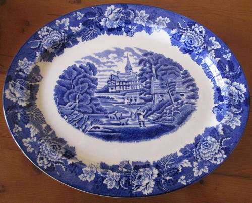 Woods & Sons Oval Wall Plate 'English Scenery'