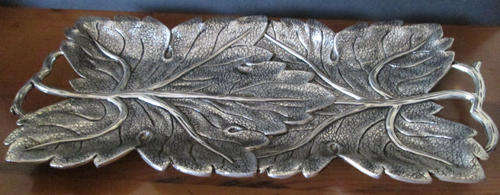 Godinger Silver Plated?? Leaf Snack Tray