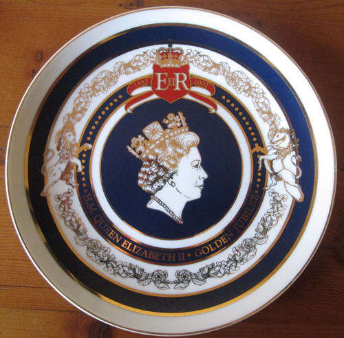 HM Queen Elizabeth Golden Jubilee Wall Plate by Crest Of London