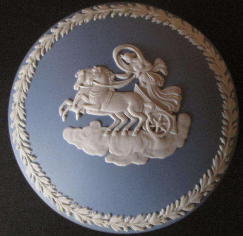 Wedgwood Blue Jasperware Lidded Trinket / Pin Dish