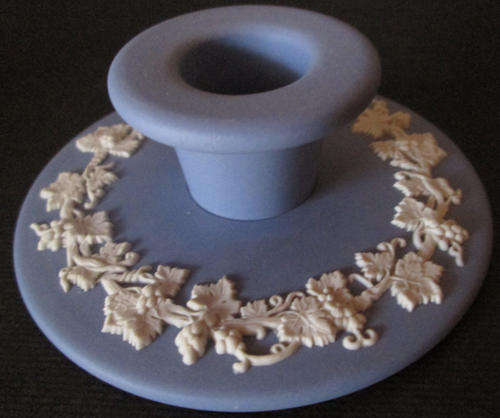 Wedgwood Blue Jasperware Candle Holder