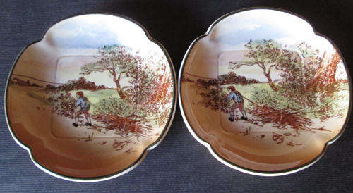 2 Royal Doulton Rustic England Pin Dishes