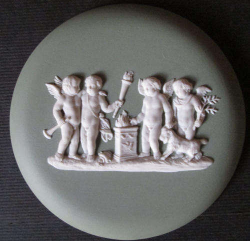 Wedgwood Green Jasperware Plaque / Medallion
