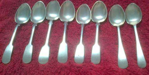 Hallmarked Silver 8 x Tea Spoons 166 grams