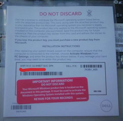 Windows 10/8 Pro 32 / 64bit Licenses - Sealed-New