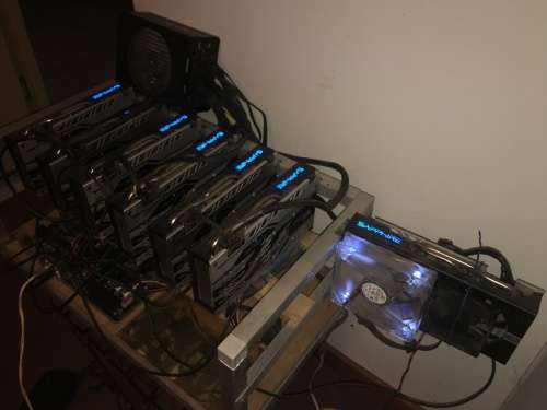*** NO RESERVE *** Crypto Mining Rig 2 x RX580 8Gb 5 x RX570 4Gb 203Mh/s