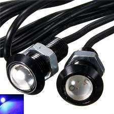 Car Daylight Running Led Lights 3W - Blue (Black Body) **IN STOCK**