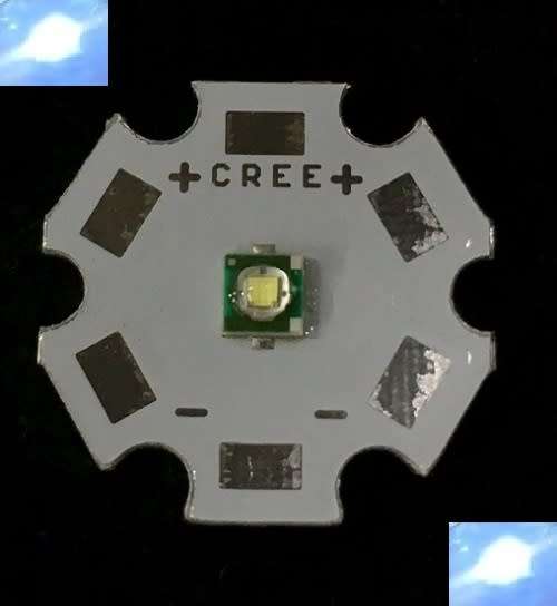 Cree Led 3W  XP-E Cool White 10000K on 20mm Aluminium Base Plate **IN STOCK**