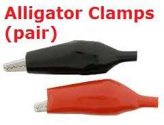 Crocodile Alligator Clamps Black + Red (1 Pair) **IN STOCK**