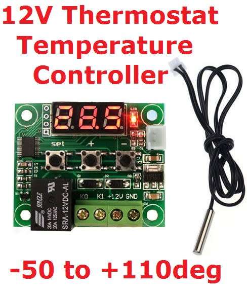 Thermostat Temperature Controller 12V DC -50 to +110deg **IN STOCK**