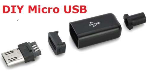 Connector DIY Micro USB Black **IN STOCK**