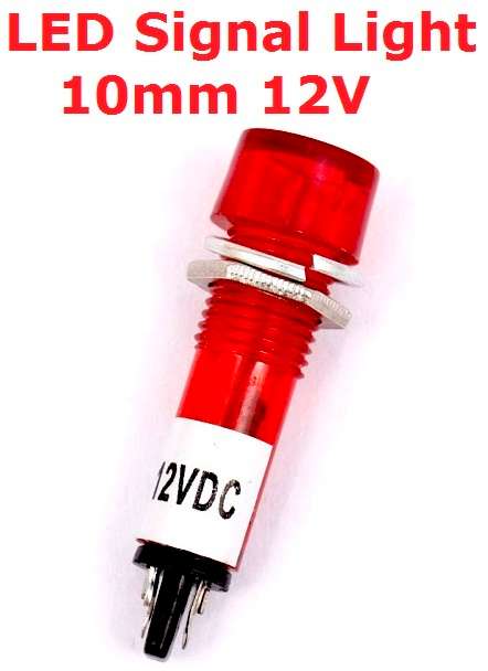 Led Signal Light Red 10mm 12V **IN STOCK**