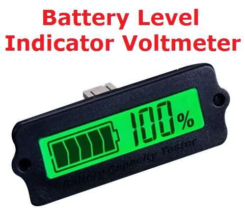 Voltmeter Digital Lithium ion Battery Level Indicator 12V - 63V **IN STOCK**