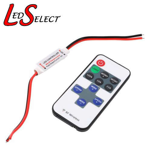 Controller Wireless RF Dimmer 12V Single Colour with Remote **LOCAL STOCK**
