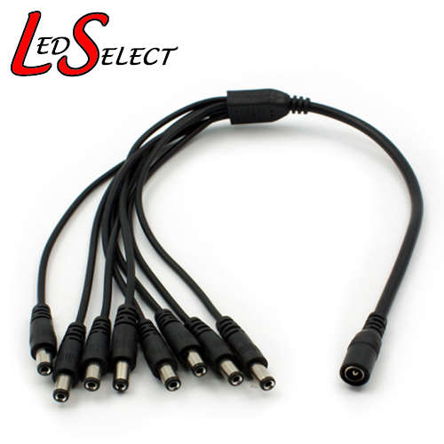 DC Power Plug 5.5mm x 2.1mm Connector Cable Splitter (1xFe to 8xMale) **LOCAL STOCK**