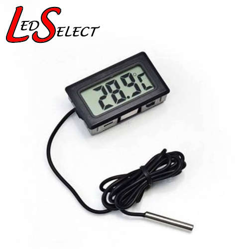 Thermometer Temperature Black Digital LCD for Aquarium or Refrigerator **IN STOCK**