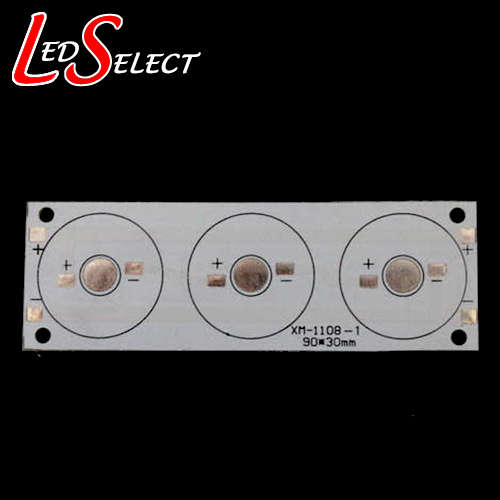 Aluminium Circuit Board for 3 Leds (1W, 3W or 5W Leds) 90x30x1.2mm **LOCAL STOCK**