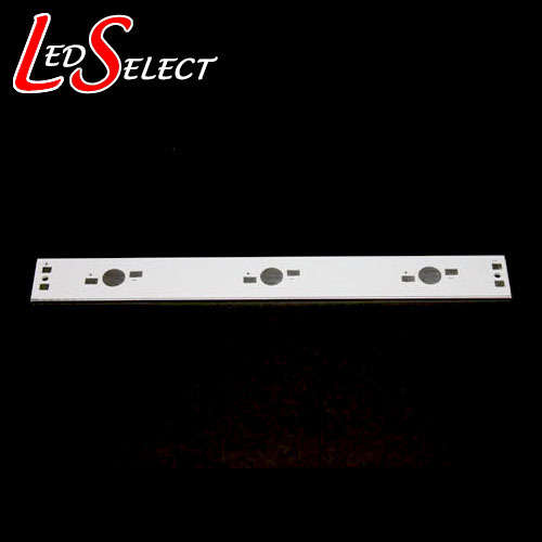 Printed Circuit Circuit Board Aluminium for 3 Leds (1W, 3W, or 5W) 140x16x1.2mm **IN STOCK**