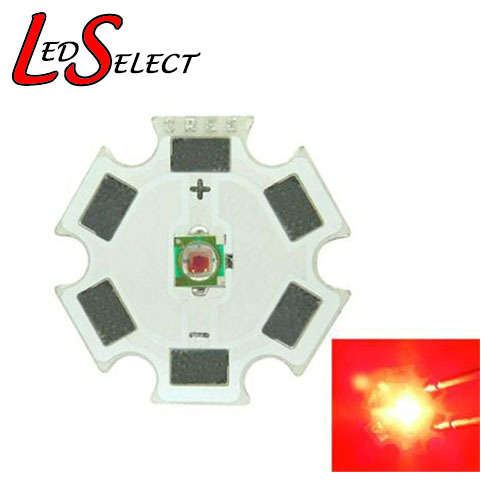 Cree Led 3W XPE Red 625nm 20mm Aluminium Base Plate **LOCAL STOCK**