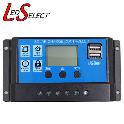 Solar Charge Controller Solar Regulator 12/24V 30A with Display & USB **IN STOCK**