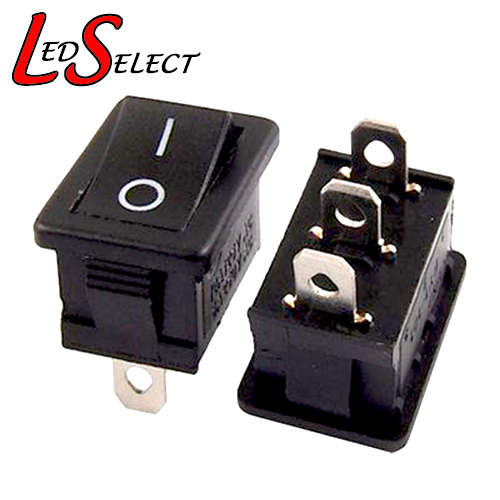 Switch Mini Rocker Panel Button 3 PIN Black 250V 6A **IN STOCK**