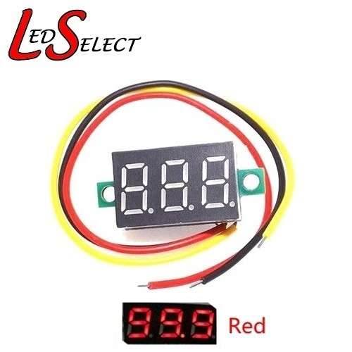 Voltmeter 0-100V 3 Wire Red Colour **LOCAL STOCK**