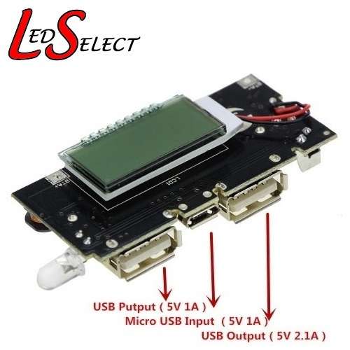 Battery18650 Charger Power Bank Display Board USB 5V 1A/2A **LOCAL STOCK**