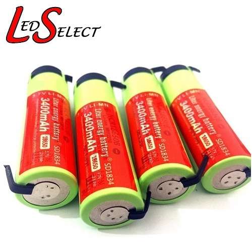 Battery 3.7V Lithium Ion 18650 Panasonic NCR18650B 3400mA + Tabs **LOCAL STOCK**