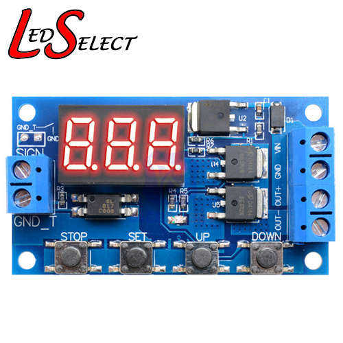 Time Controller Delay Timer 12V-24V 0s-999min + Display **LOCAL STOCK**