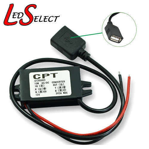 12V To 5V 3A 15W DC Single USB Car Power Converter GPS/ Camcorder/ Phone Charger **LOCAL STOCK**