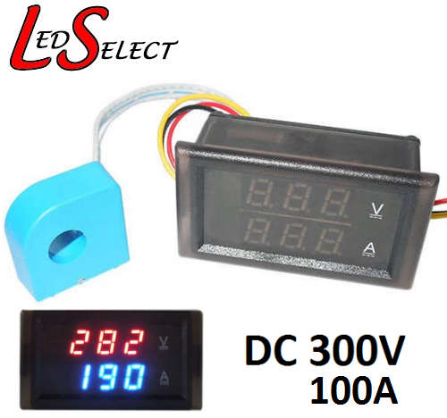 Voltmeter Ammeter DC 300V 100A 3 Digit Display **LOCAL STOCK**